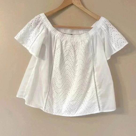 Express white off shoulder top Size Small - Picture 1 of 9